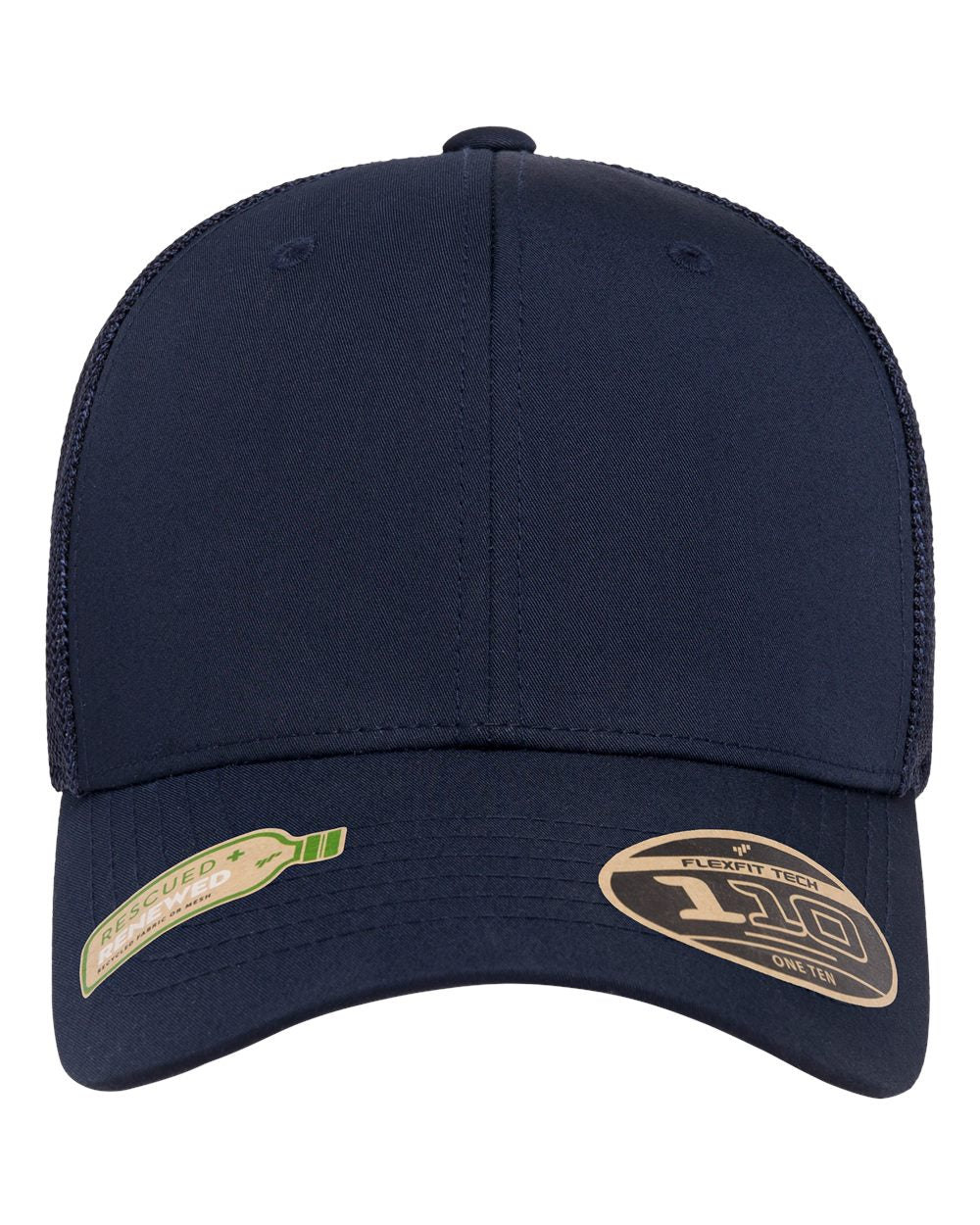 Front View of Navy 110® Recycled Mesh Cap - 110R