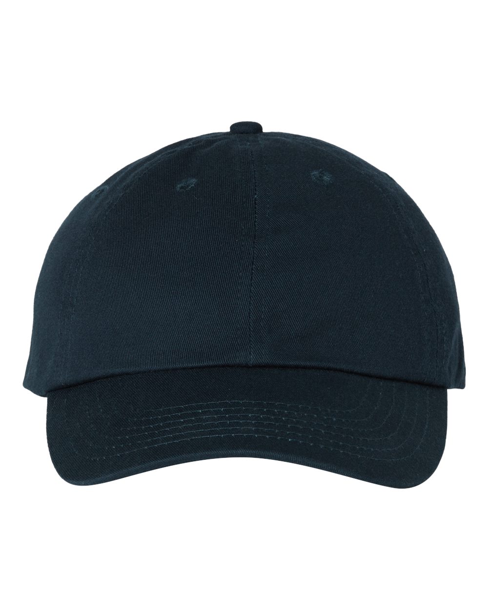 Front View of Navy Bio-Washed Classic Dad Hat - VC300A
