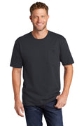 Front View of Navy Blue CornerStone Workwear Pocket Tee CS430