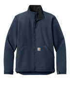 Front View of Navy Carhartt Rain Defender Soft Shell Jacket CT106438