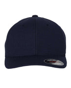Front View of Navy Cool & Dry Piqué Mesh Cap - 6577CD