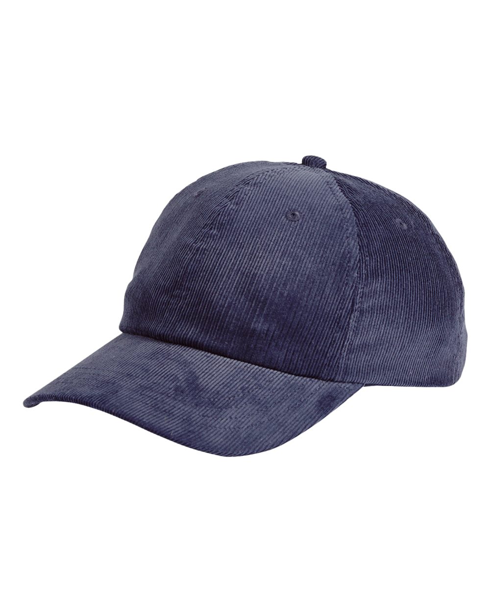 Front View of Navy Corduroy Cap - BA703