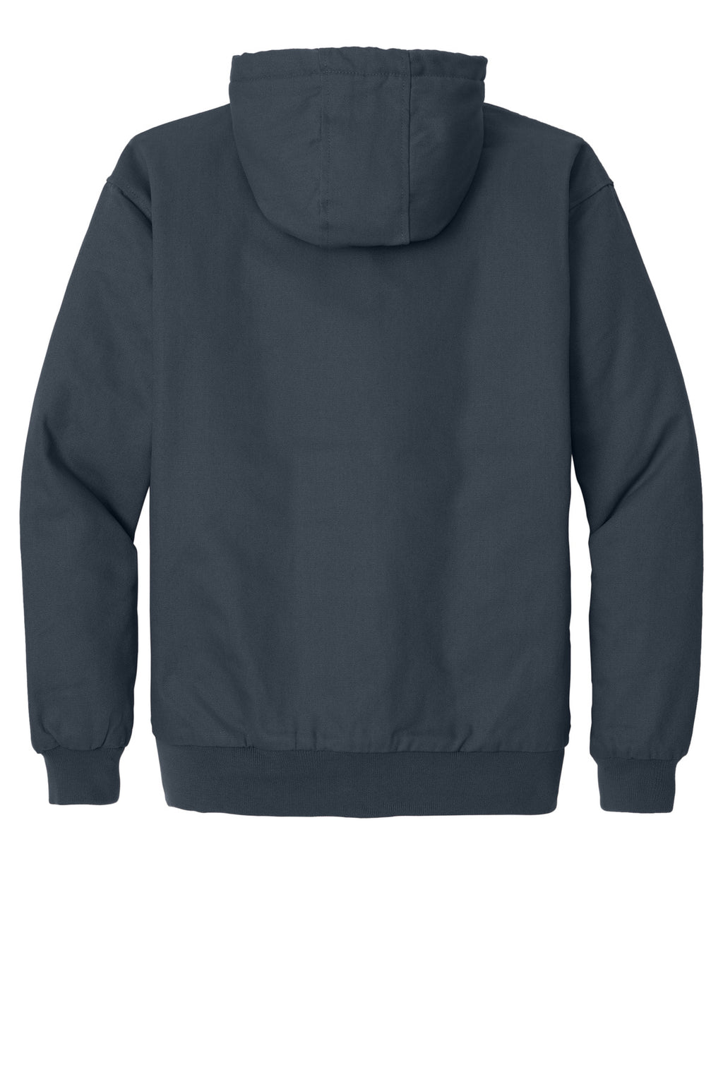 Front View of Navy CornerStone - Duck Cloth Hooded Work Jacket. J763H