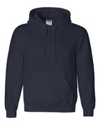 Front View of Navy DryBlend® Hooded Sweatshirt - 12500