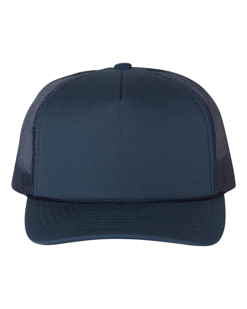 Front View of Navy Foamie Trucker Cap - 113
