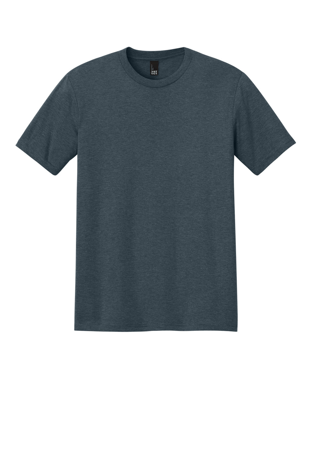 Front View of Navy Frost District Perfect Tri Tee. DM130
