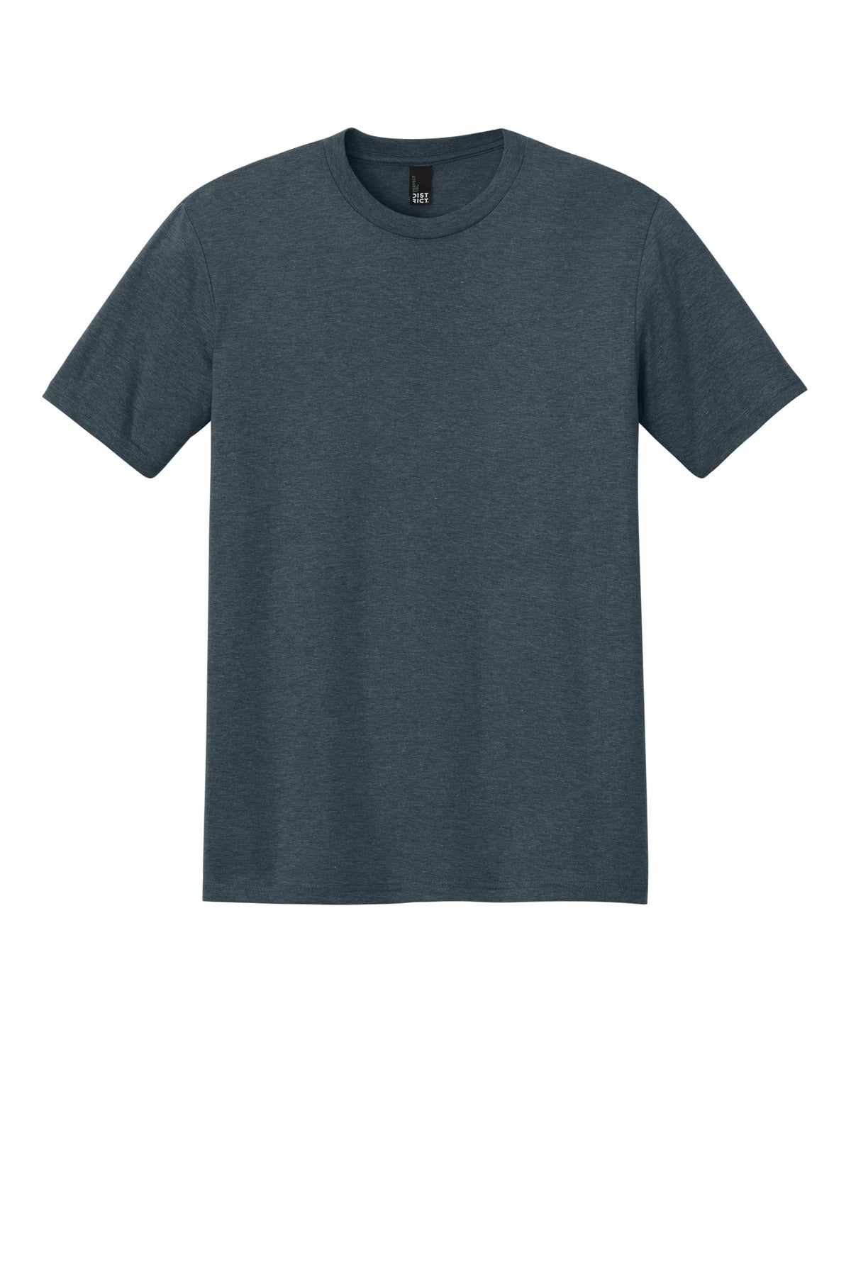 Front View of Navy Frost District Perfect Tri Tee. DM130