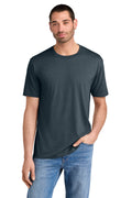 Front View of Navy Frost District Perfect Tri Tee. DM130