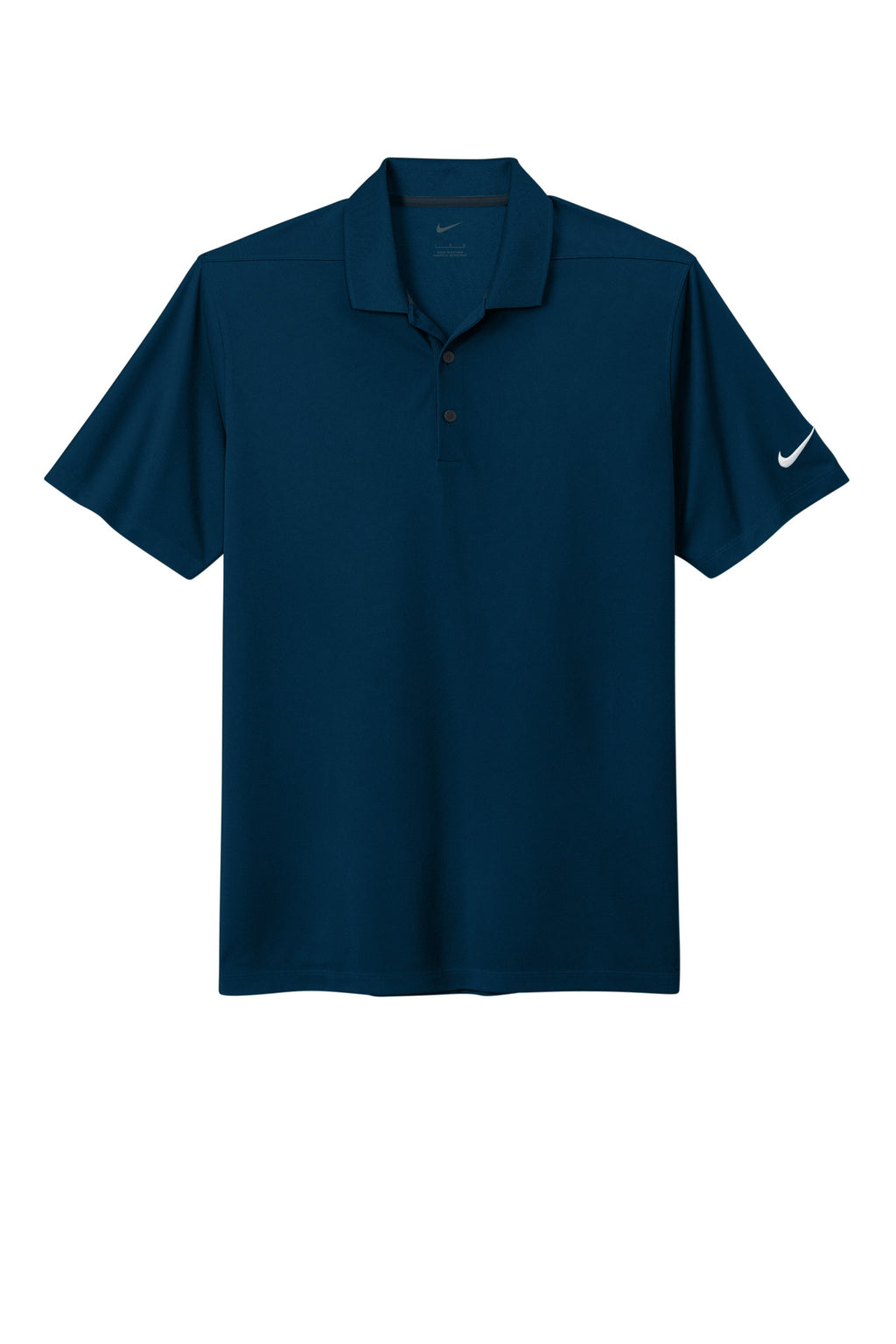 Front View of Navy Nike Dri-FIT Micro Pique 2.0 Polo NKDC1963