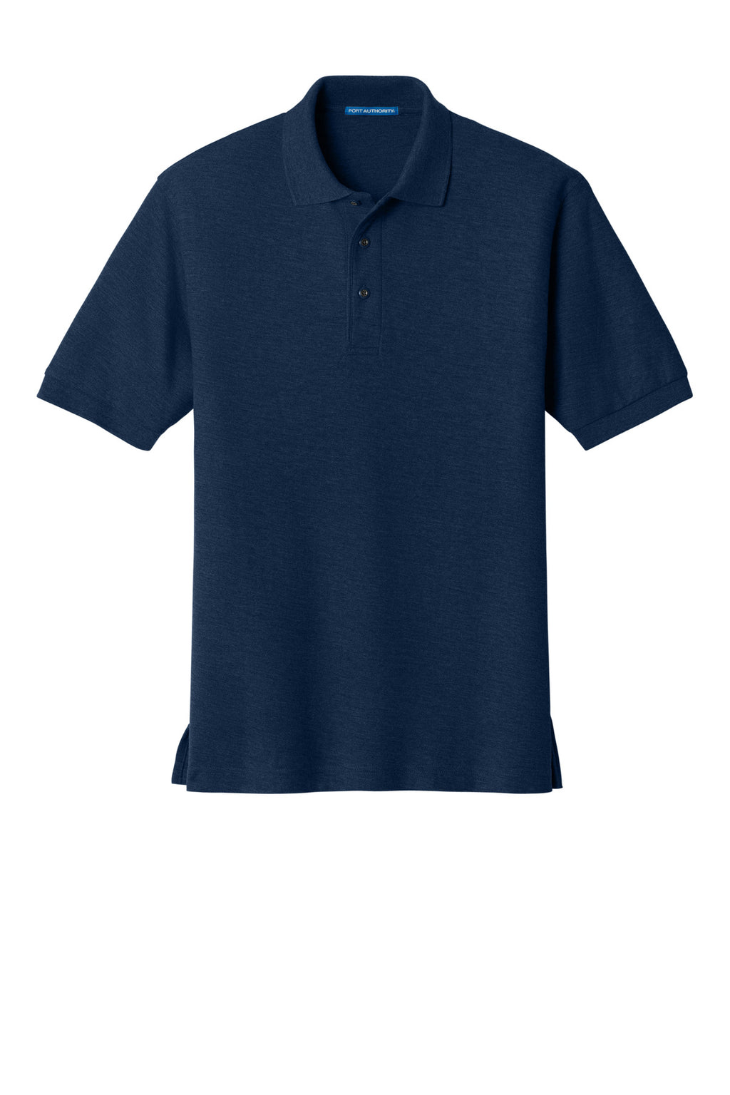 Front View of Navy Port Authority Silk Touch Polo K500
