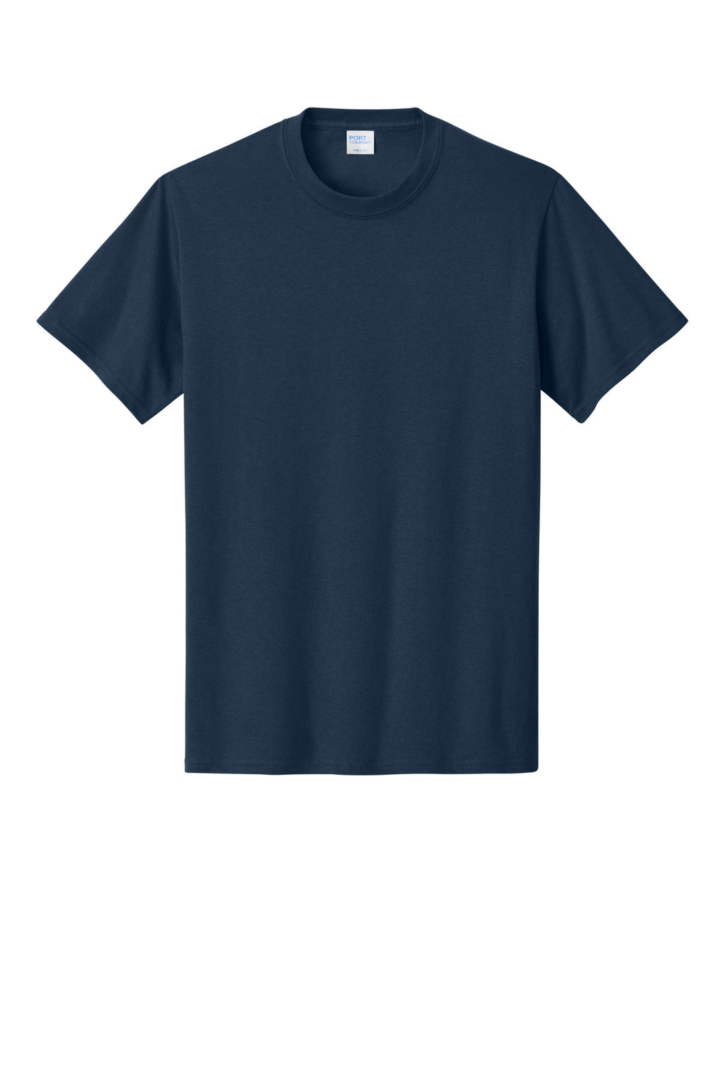 Front View of Navy Port & Co Core Cotton Tee. PC54