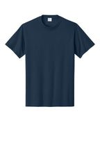 Front View of Navy Port & Co Core Cotton Tee. PC54