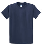 Front View of Navy Port & Co Essential Tee. PC61
