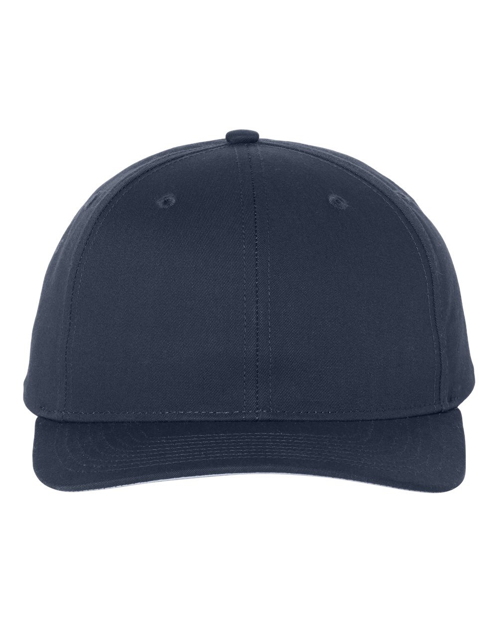 Front View of Navy Pro Twill Snapback Cap - 212
