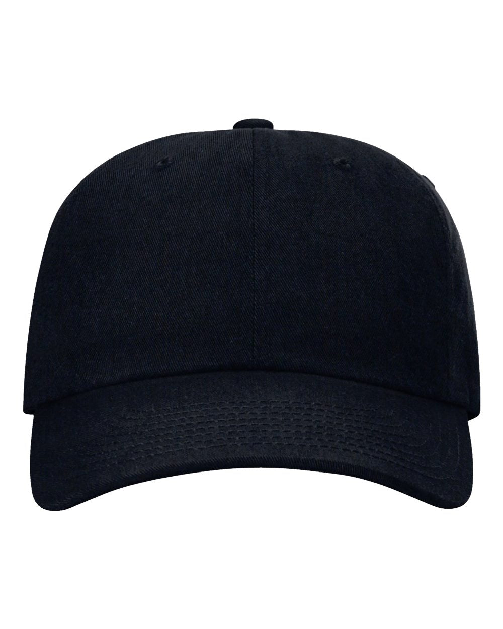 Front View of Navy Sustainable Ashland Dad Hat - 254RE