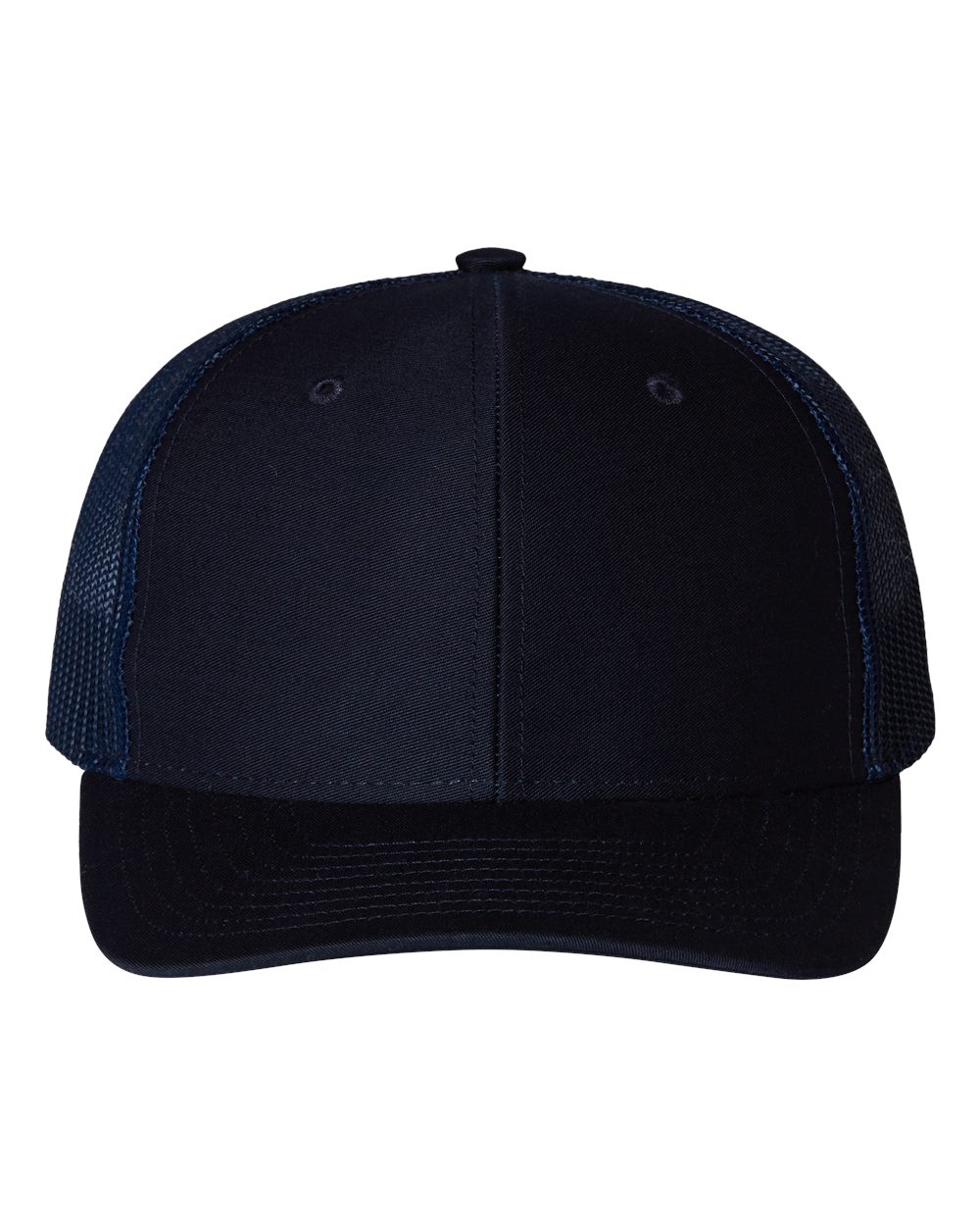 Front View of Navy Youth Trucker Snapback Cap - 112Y