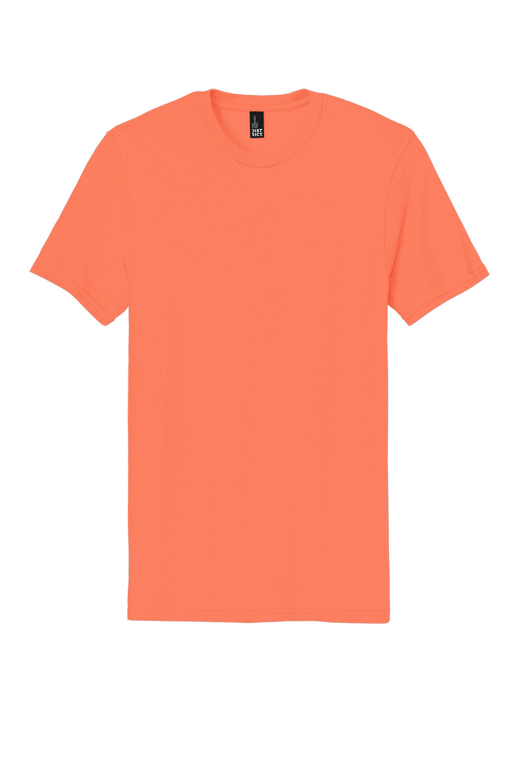 Front View of Neon Orange District The Concert Tee DT5000