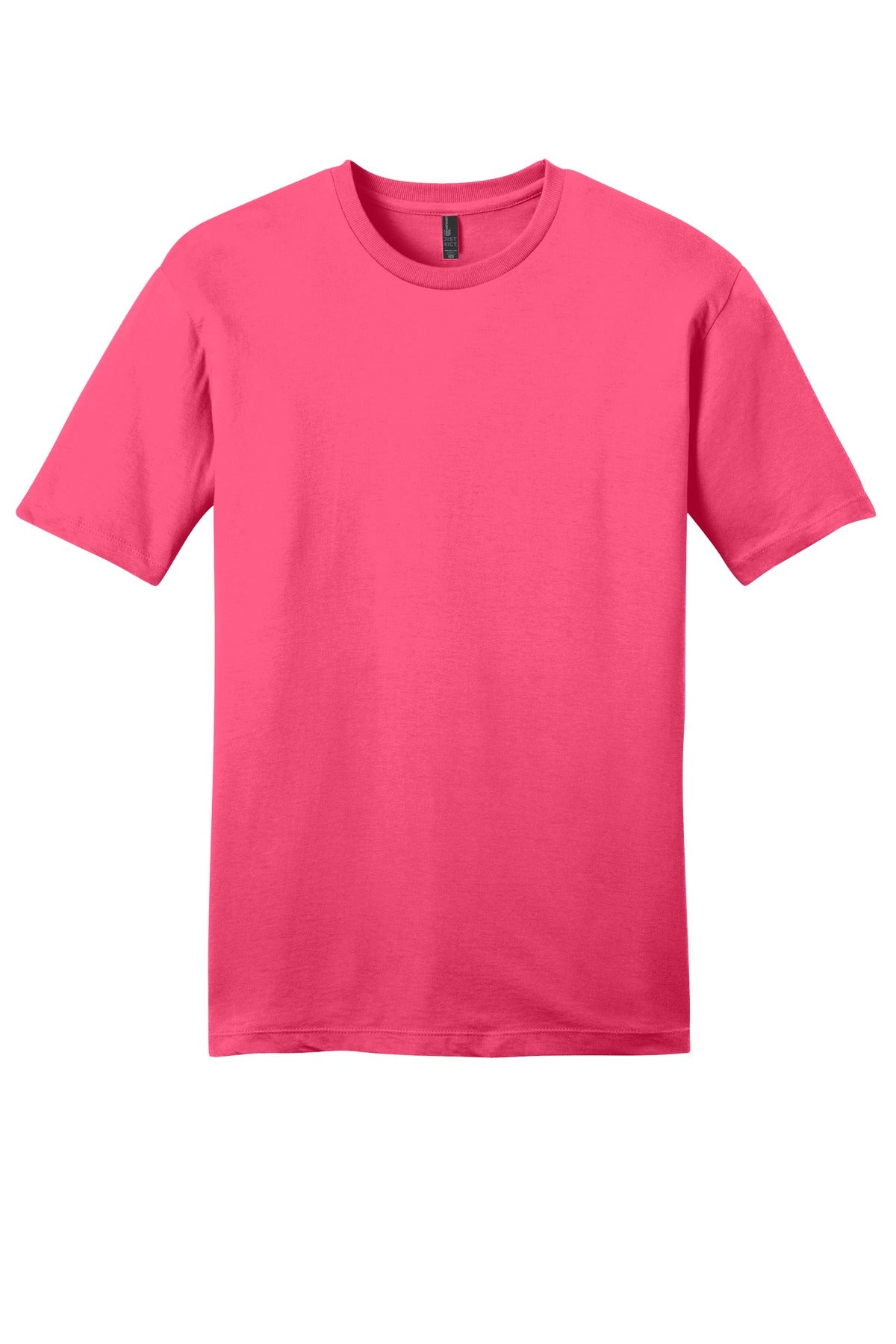 Front View of Neon Pink District Very Important Tee . DT6000