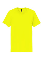Front View of Neon Yellow District The Concert Tee DT5000