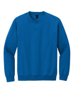 Front View of NeonBlue Gildan Heavy Blend Crewneck Sweatshirt. 18000
