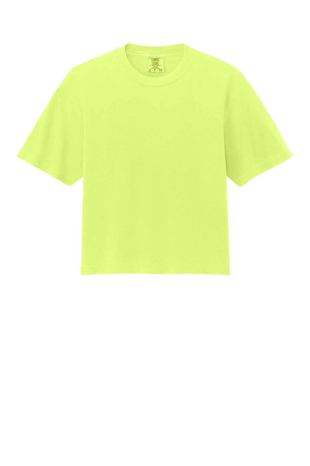 Front View of NeonLemon Comfort Colors Women's Heavyweight Boxy Tee 3023CL