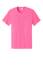 Front View of NeonPink Port & Co Easy Cotton Tee PC43