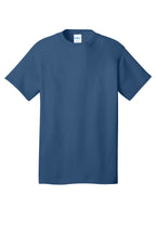 Front View of NeptuneBl Port & Co Core Cotton Tee. PC54