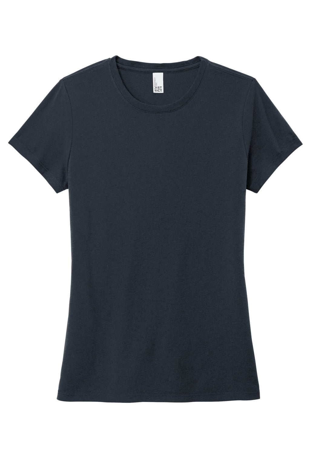 Front View of New Navy District Women's Perfect Tri Tee. DM130L