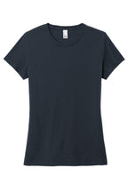 Front View of New Navy District Women's Perfect Tri Tee. DM130L