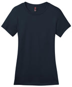 Front View of New Navy District Women's Perfect Weight Tee. DM104L