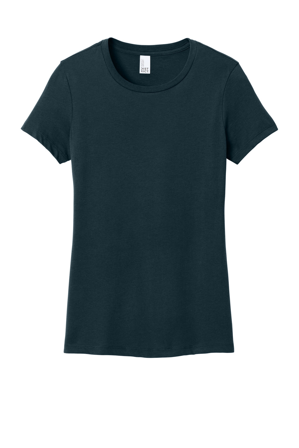 Front View of New Navy District Women's Perfect Weight Tee. DM104L