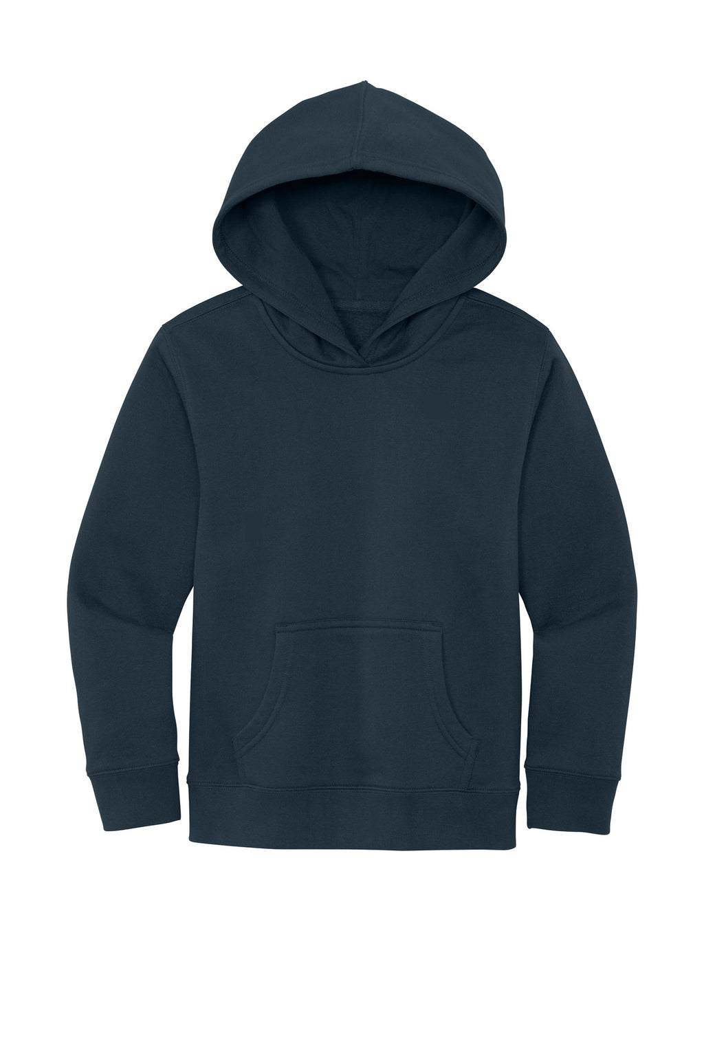 Front View of New Navy District Youth V.I.T. Fleece Hoodie DT6100Y