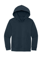 Front View of New Navy District Youth V.I.T. Fleece Hoodie DT6100Y