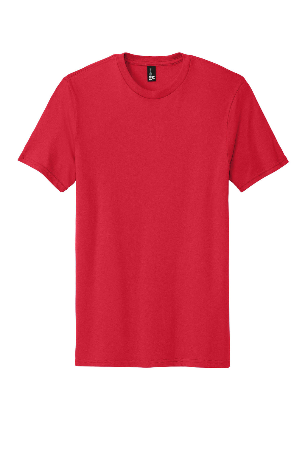 Front View of New Red District The Concert Tee DT5000