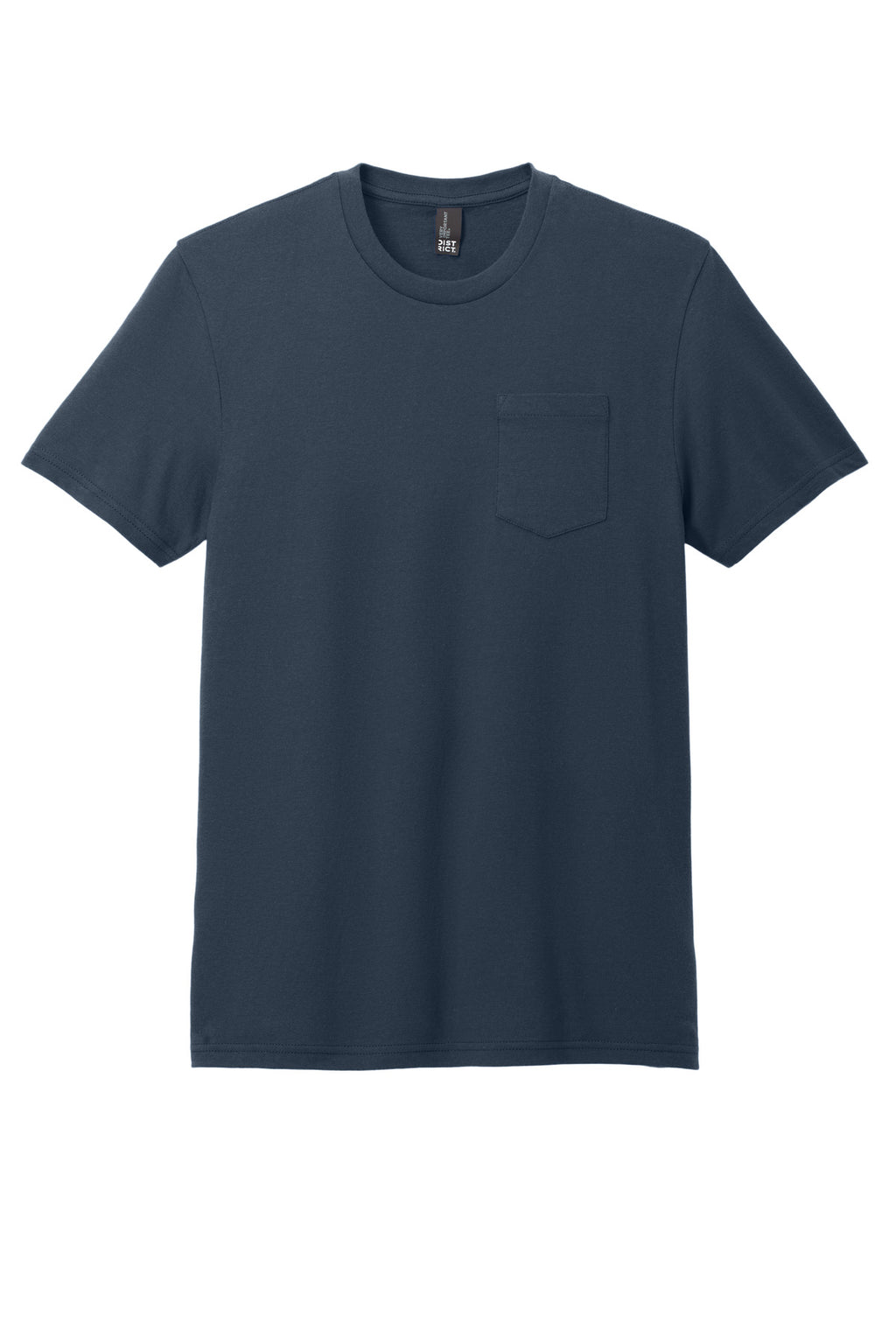 Front View of NewNavy District Very Important Tee with Pocket. DT6000P