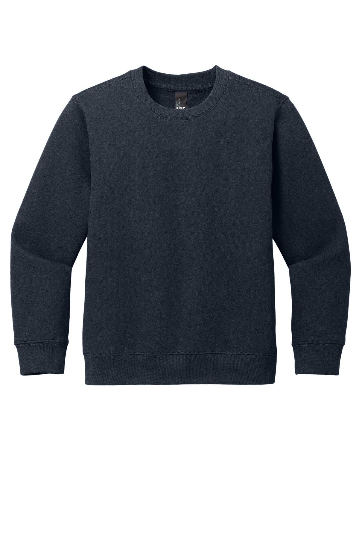 Front View of NewNavy District Youth V.I.T. Fleece Crew DT6104Y