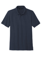 Front View of NightNavy Mercer+Mettle Stretch Heavyweight Pique Polo MM1000