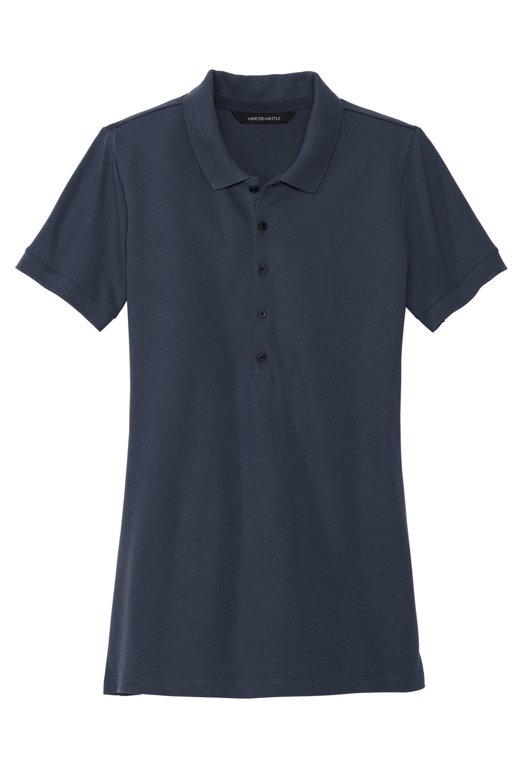 Front View of NightNavy Mercer+Mettle Women's Stretch Heavyweight Pique Polo MM1001