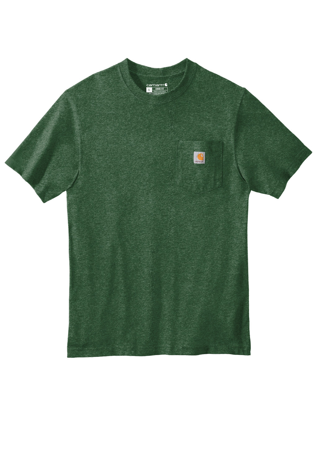 Front View of NthWoodsHt Carhartt Workwear Pocket Short Sleeve T-Shirt. CTK87