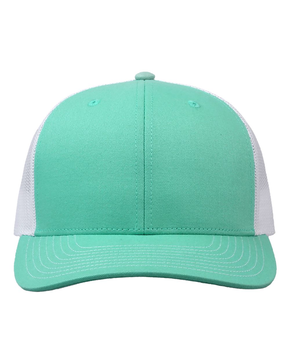 Front View of Oasis Green/ White Everyday Trucker Cap - GB452E