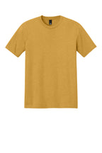Front View of OchreYlwHr District Perfect Tri Tee. DM130
