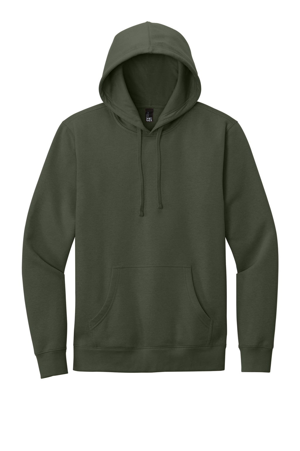 Front View of Olive District V.I.T. Fleece Hoodie DT6100