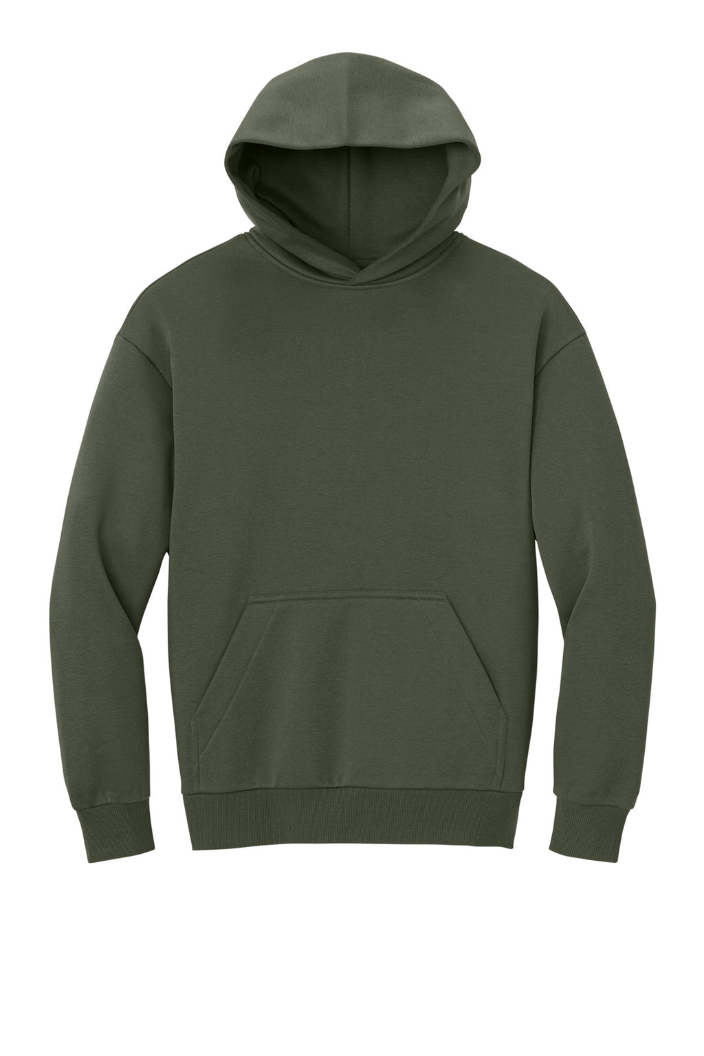 Front View of Olive District V.I.T. Heavyweight Fleece Hoodie DT6150