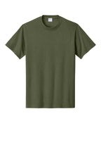 Front View of Olive Drab Grn Port & Co Core Cotton Tee. PC54