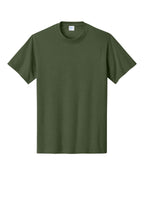 Front View of Olive Port & Co Core Cotton Tee. PC54