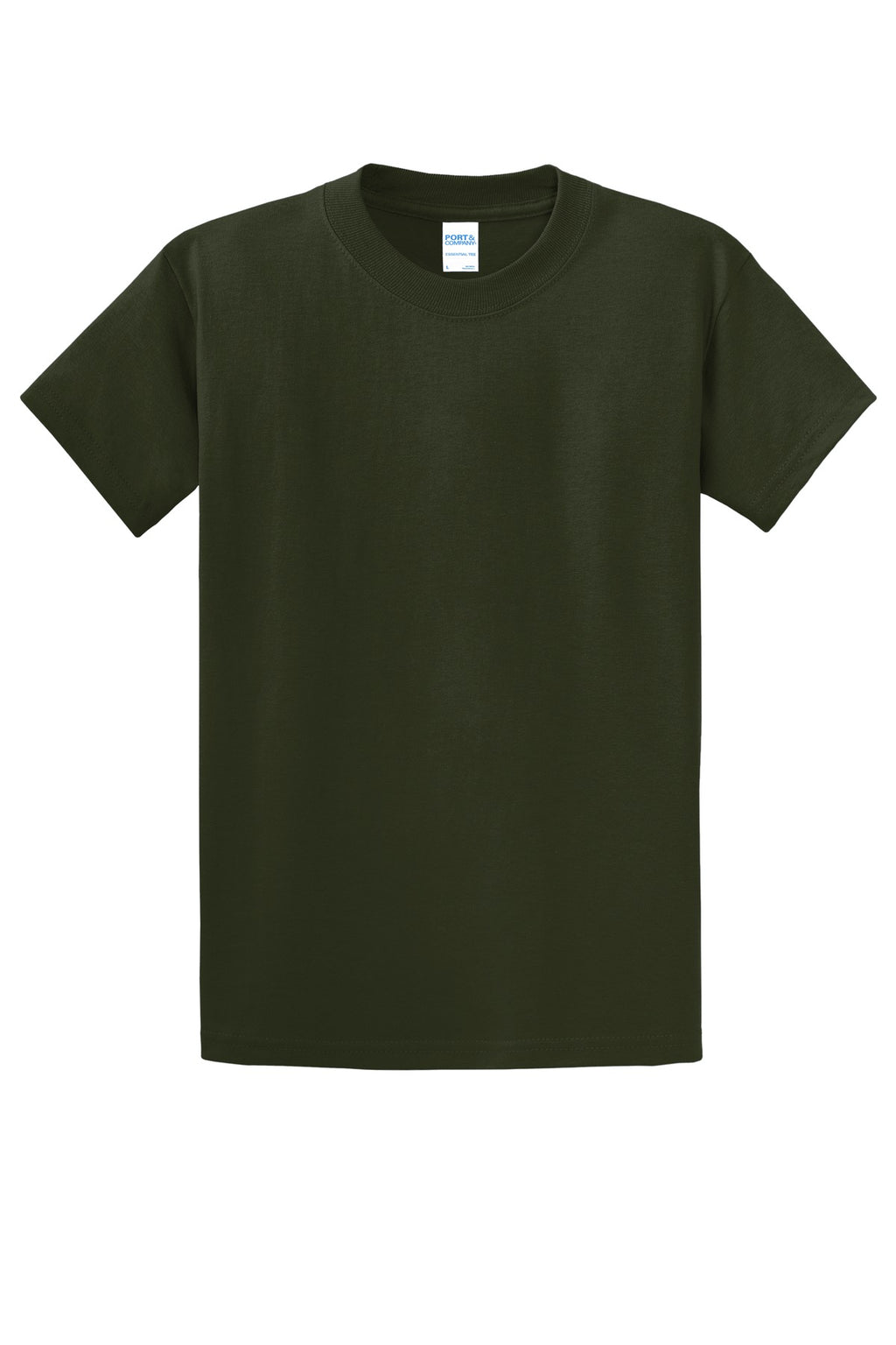 Front View of Olive Port & Co Essential Tee. PC61