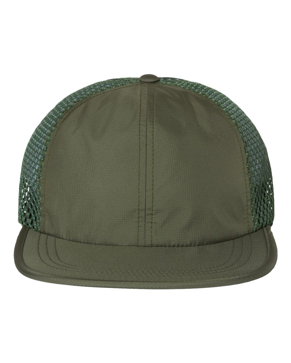 Front View of Olive Rogue Wide Set Mesh Cap - 935