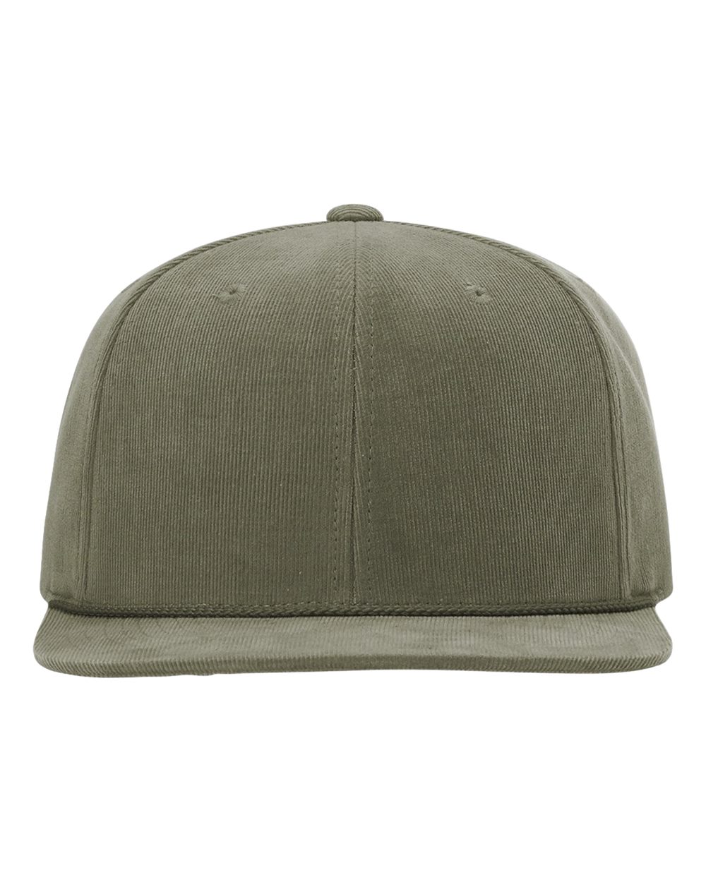 Front View of Olive Timberline Corduroy Cap - 253