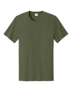 Front View of OlvDrabGn Port & Co Easy Cotton Tee PC43
