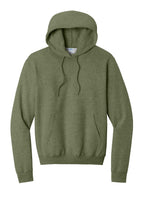 Front View of OlvDrabGnH Port & Co Core Fleece Pullover Hooded Sweatshirt. PC78H